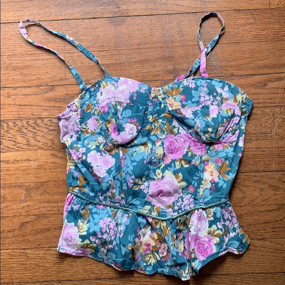 Floral spaghetti strap top